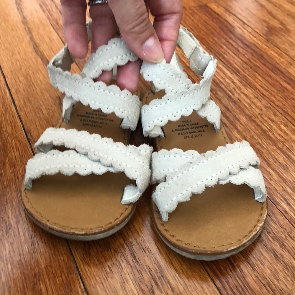 GAP Suede Lattice Wrap Sandals